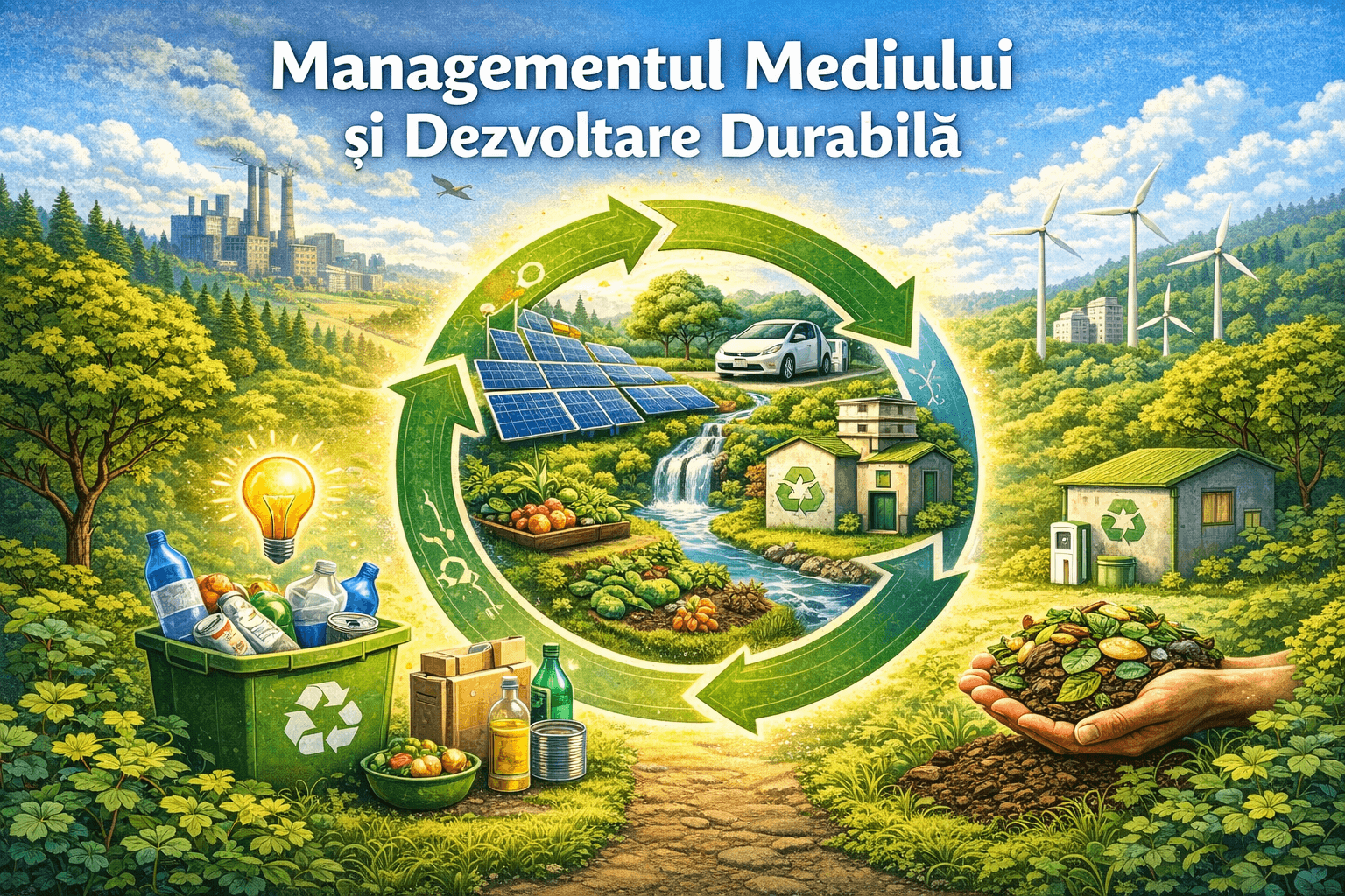 Imagine reprezentativă pentru Managementul Mediului și Dezvoltare Durabilă (bilingv)