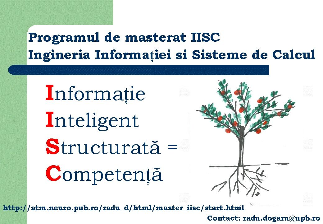 Imagine reprezentativă pentru Ingineria informaţiei şi a sistemelor de calcul